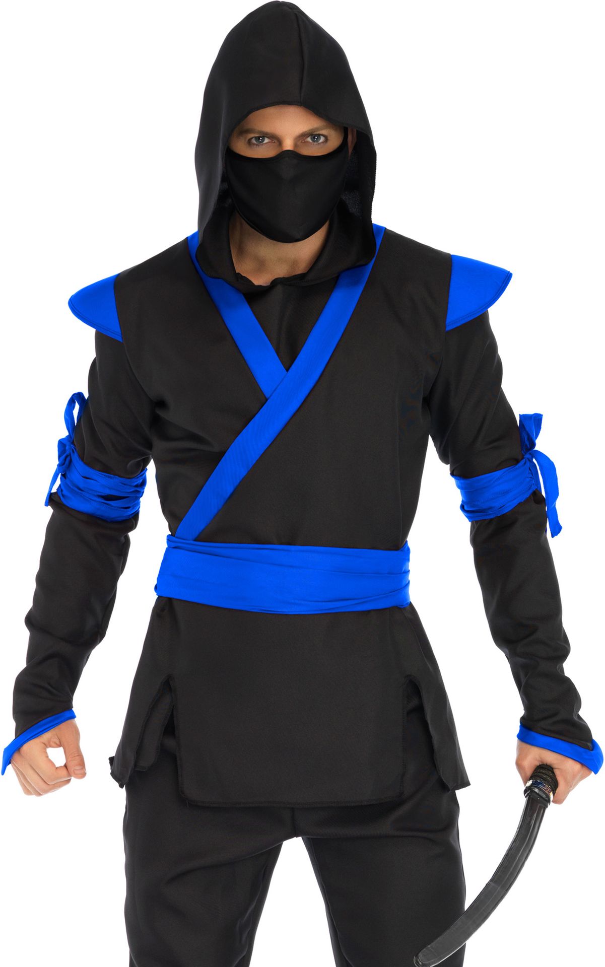 5-delig blauw ninja kostuum