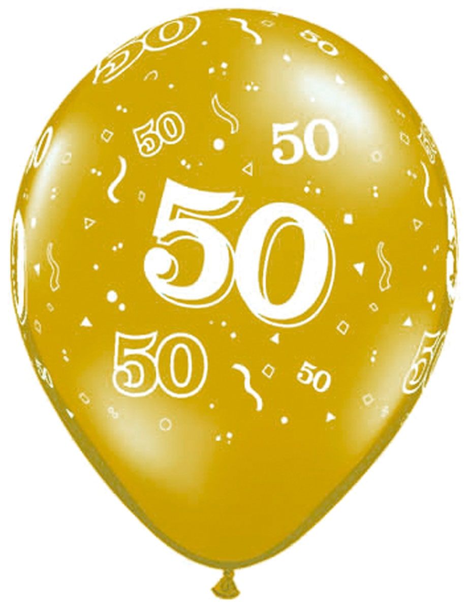 50 jaar gouden party ballonnen 25 stuks