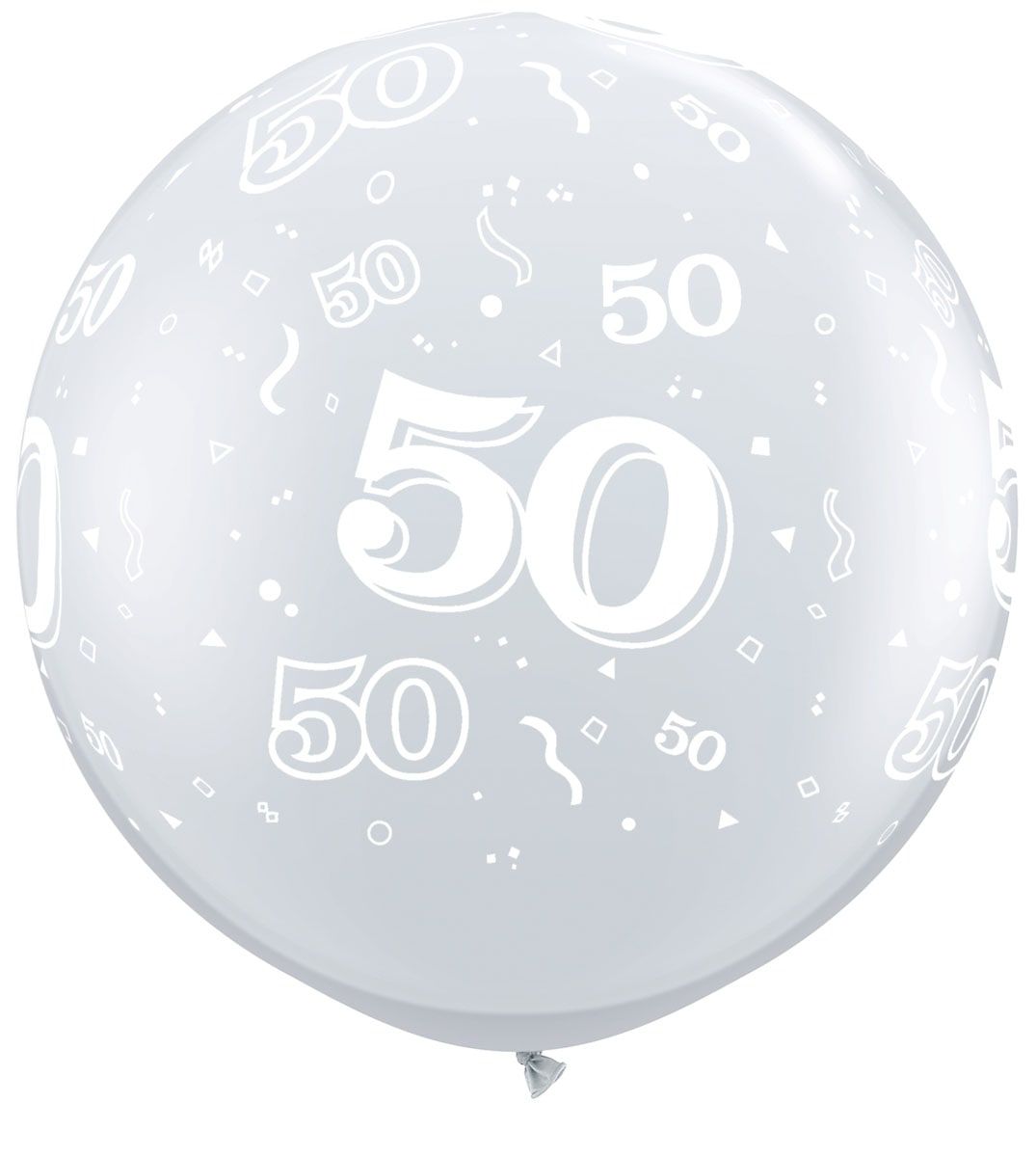 50 jaar jubileum zilveren ballon 2 stuks 90cm