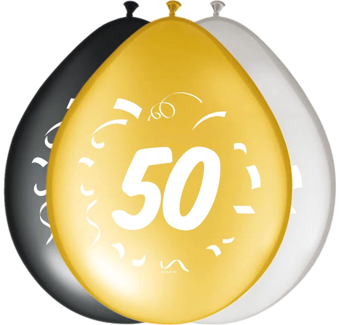 50 Jaar Stijlvolle Feest Ballonnen 8 Stuks