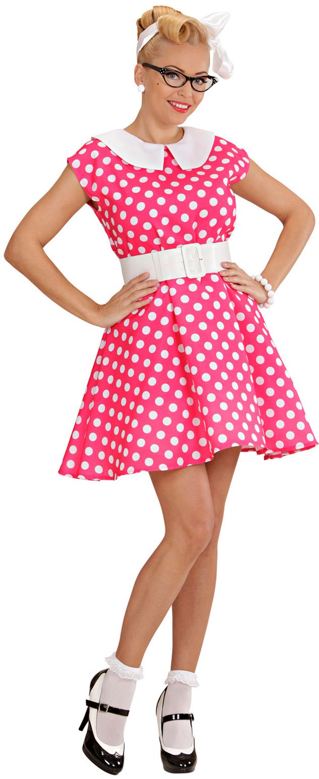 50s jurk roze