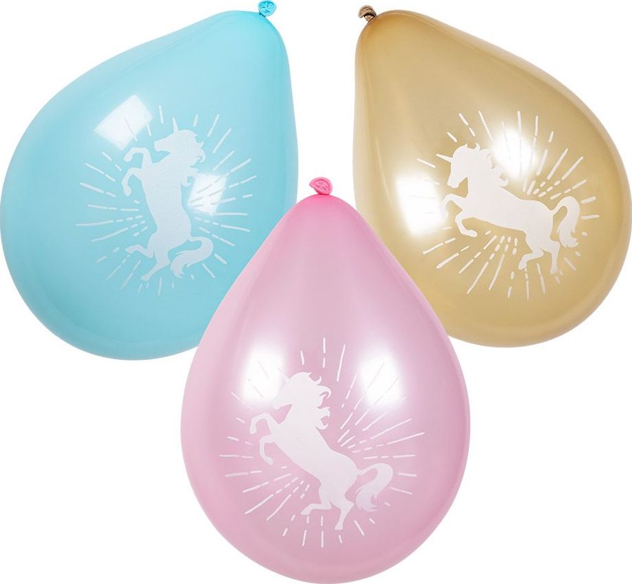 6 Eenhoorn Ballonnen Latex Dubbelzijdig