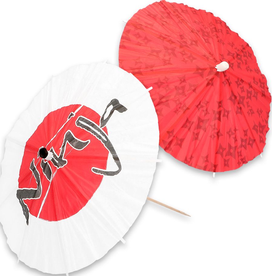 6 Ninja Cocktail Parasols