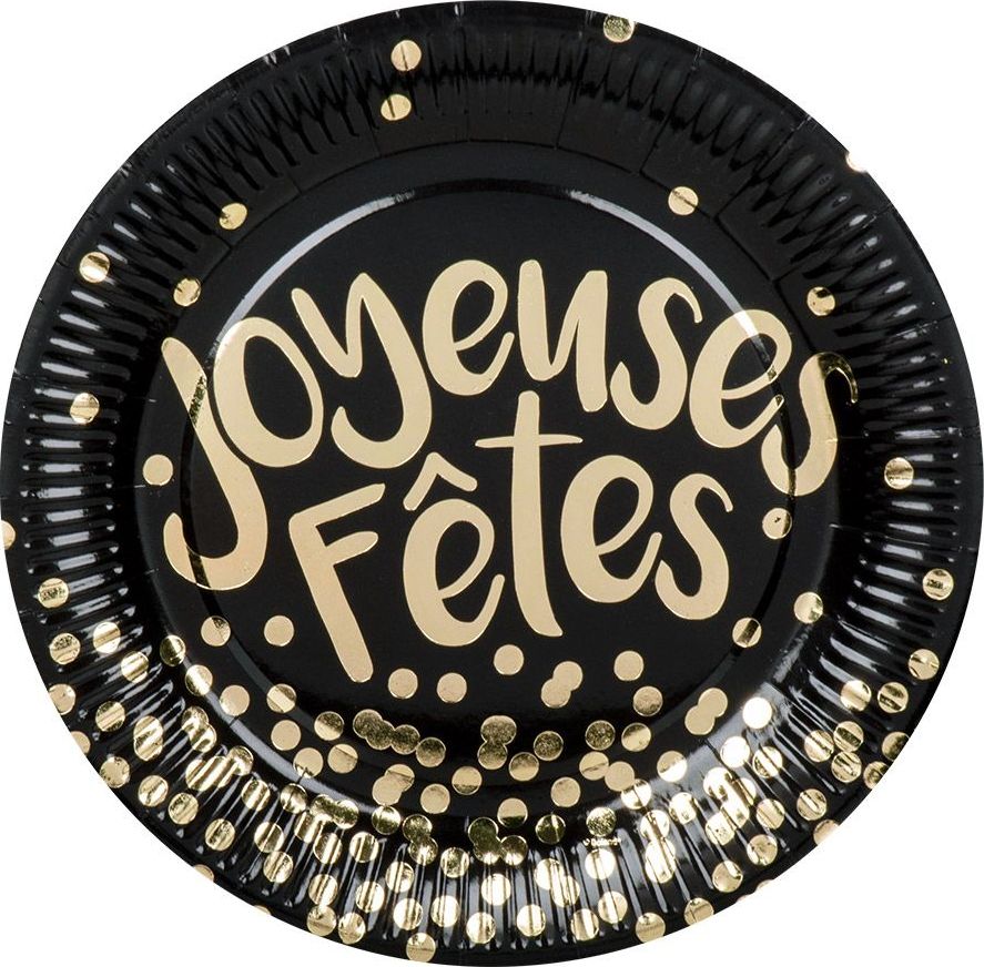 6 Papieren Bordjes Joyeuses Fêtes