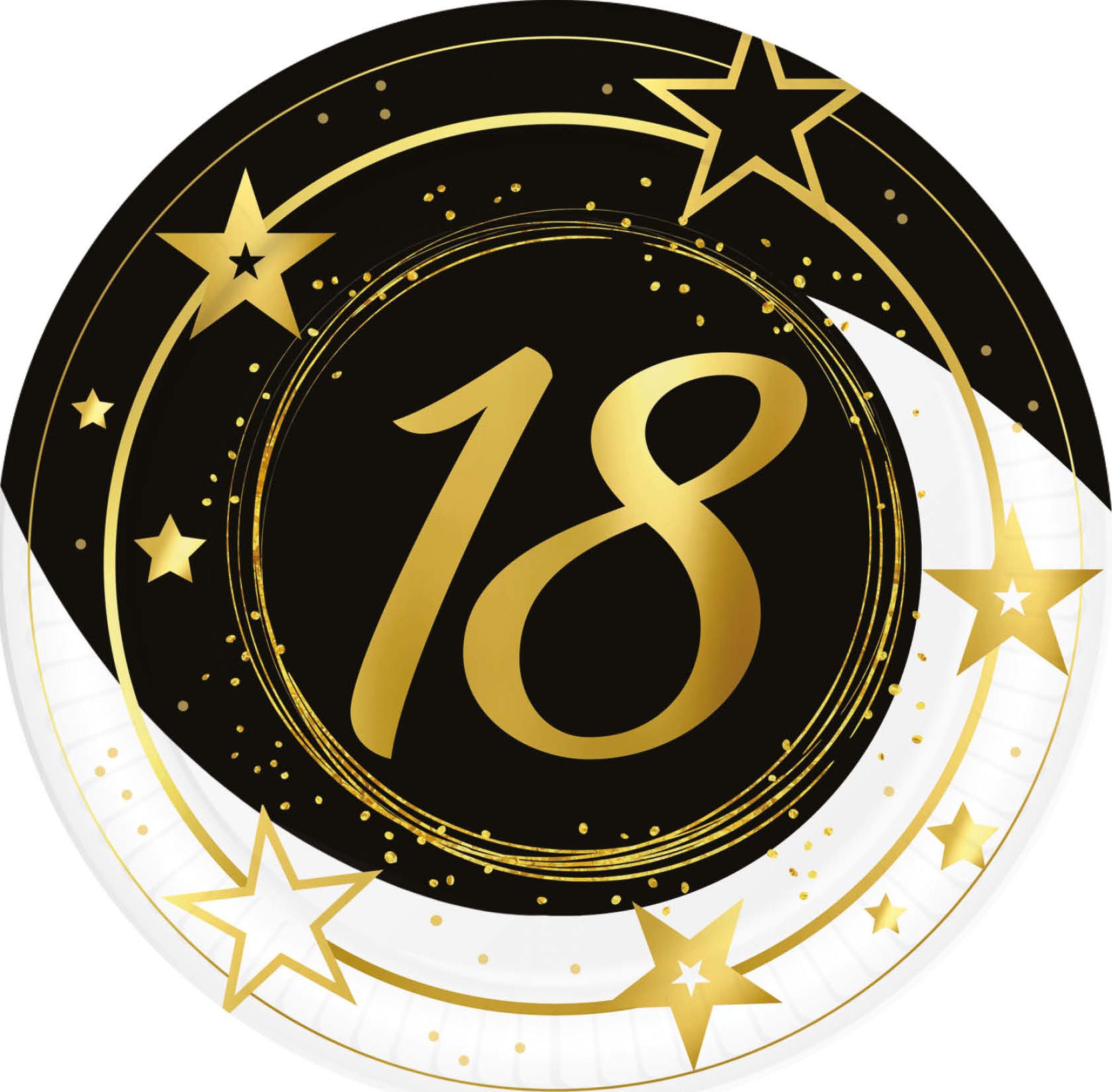 6 papieren eetborden 18 jaar