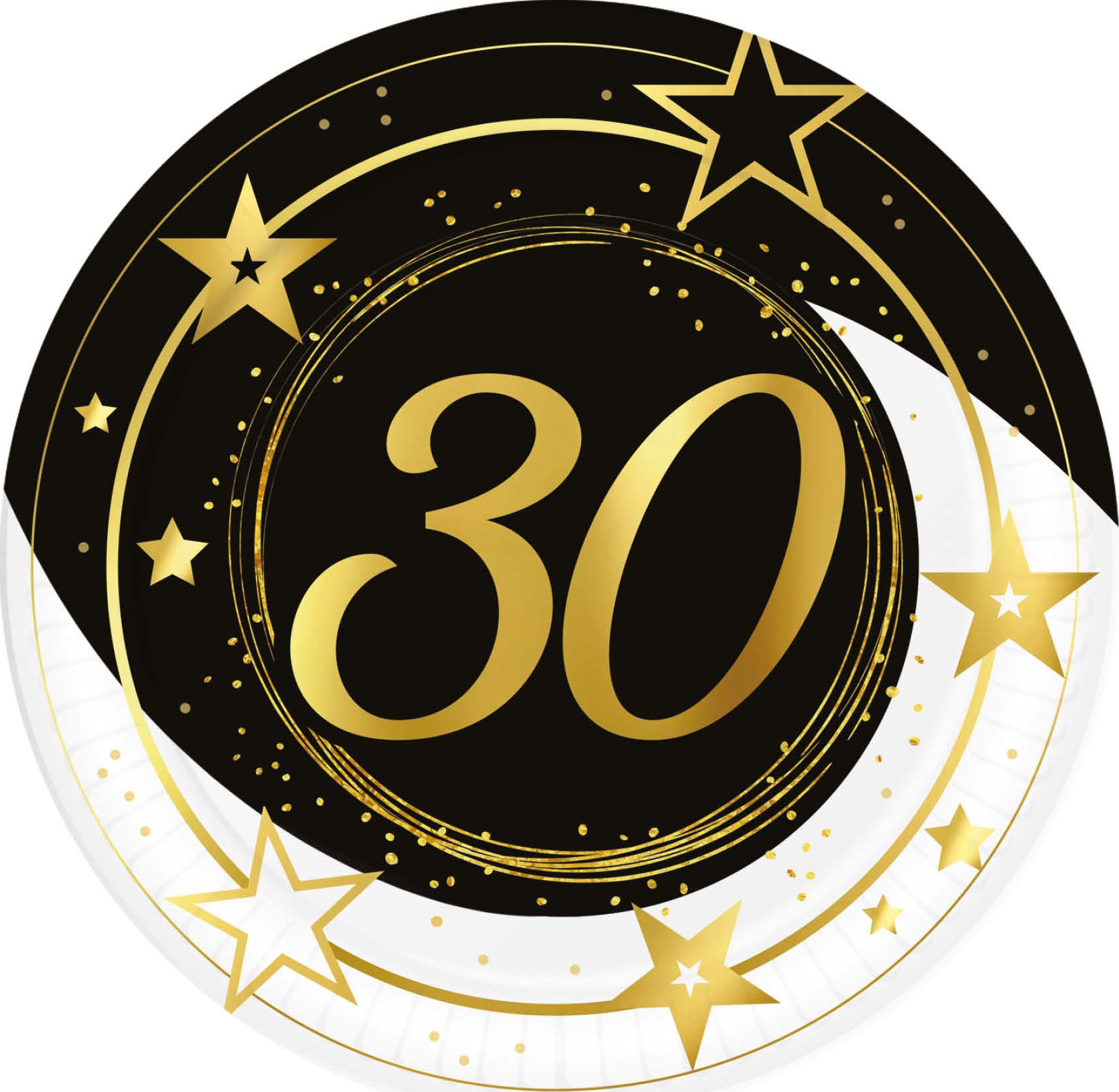 6 papieren eetborden 30 jaar