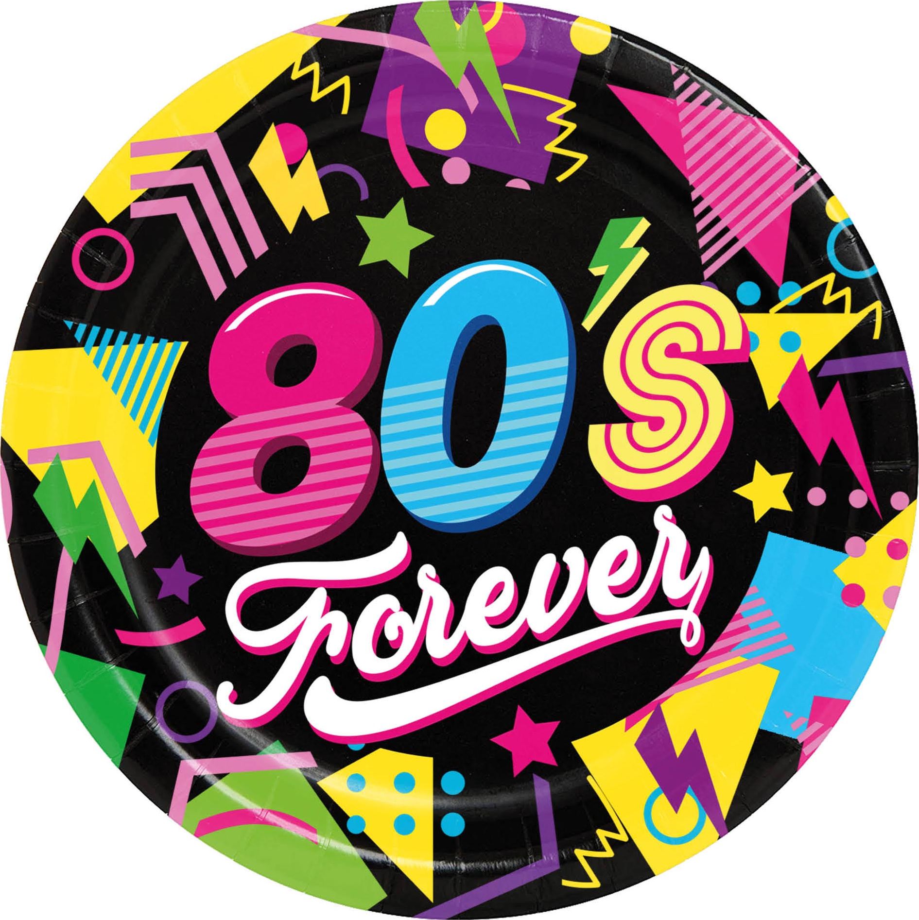 6 papieren eetborden 80's