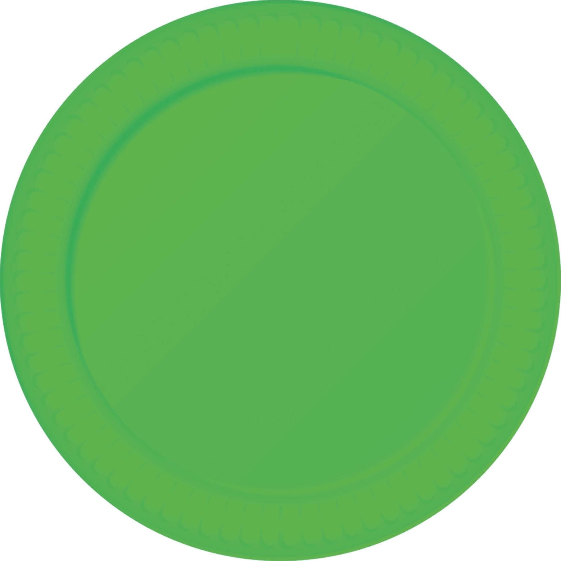 6 papieren eetborden neon groen
