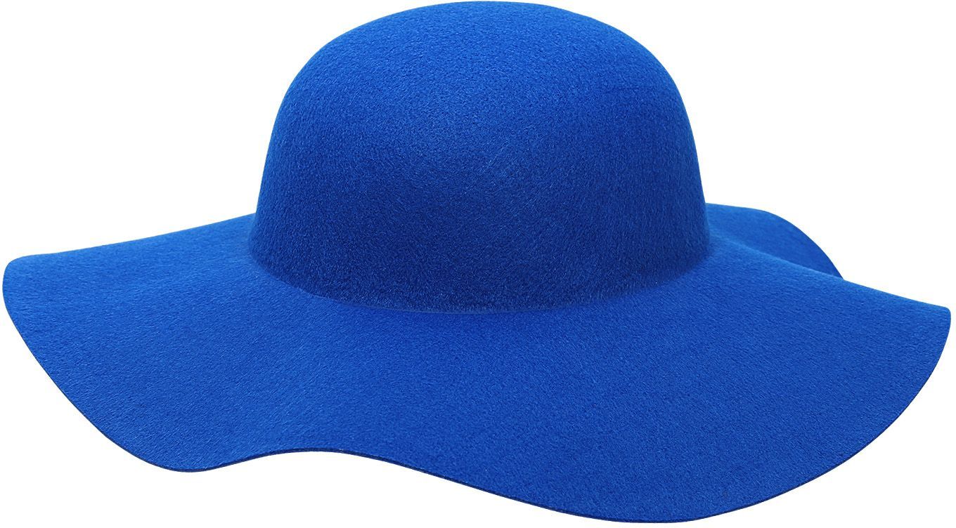 60s dames hoed blauw