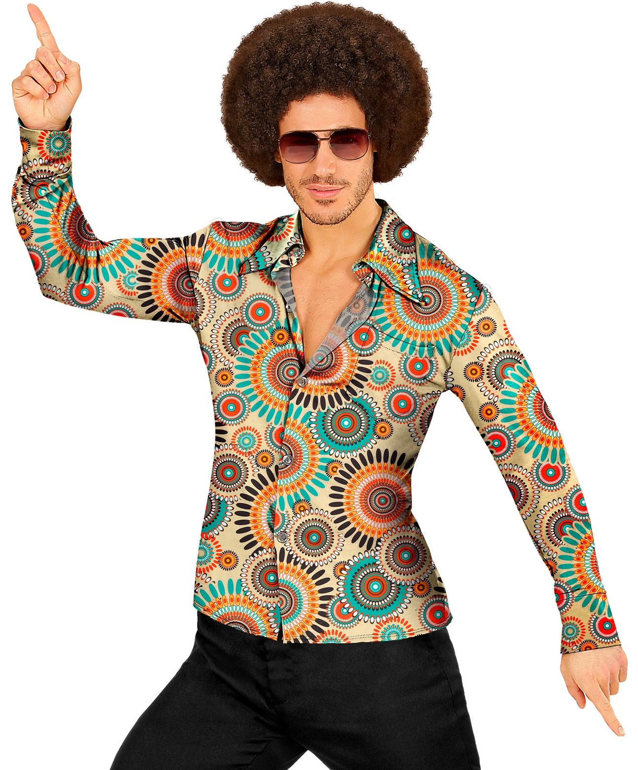 60s retro hippie blouse mannen