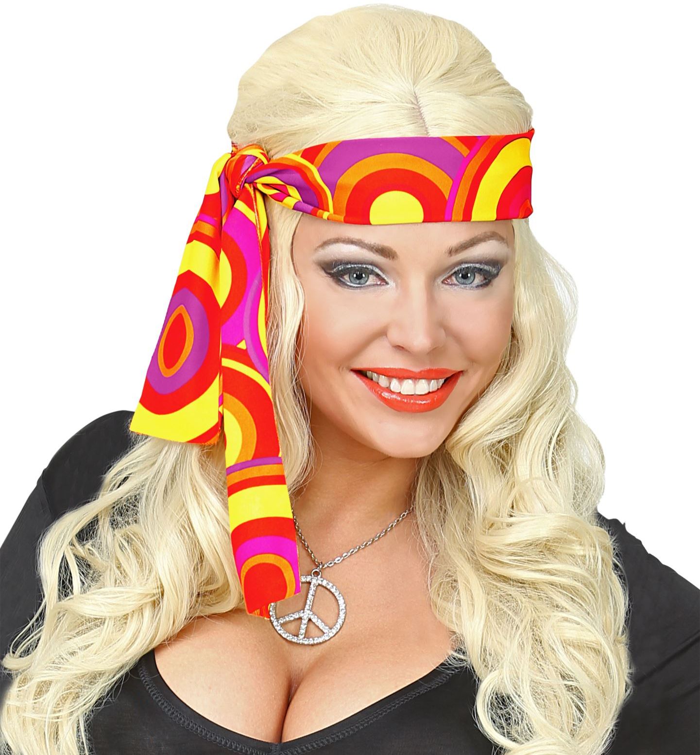 70s disco hoofdband rood Feestkleding.nl