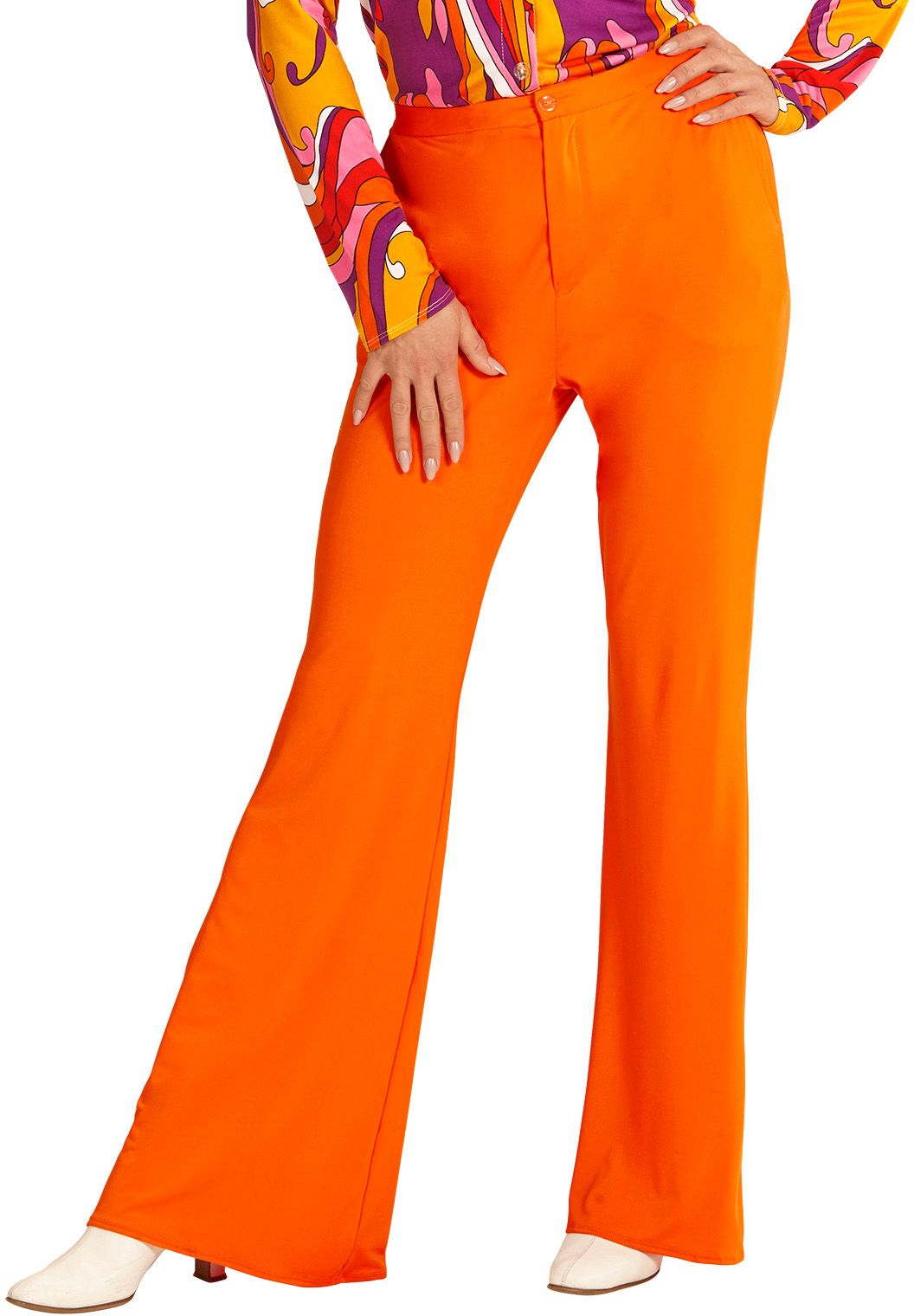 70s broek dames oranje