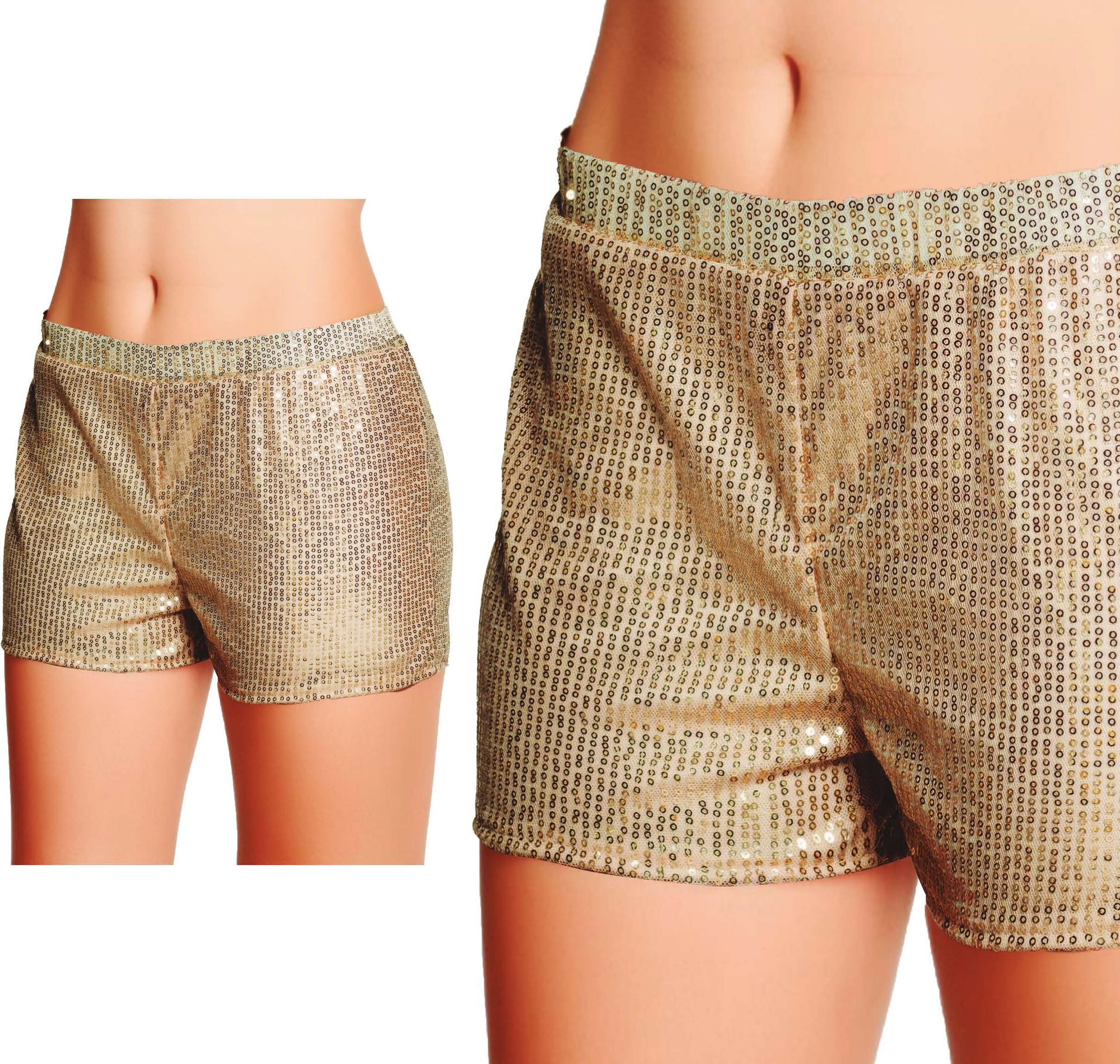 70's Gouden Pailletten Shorts