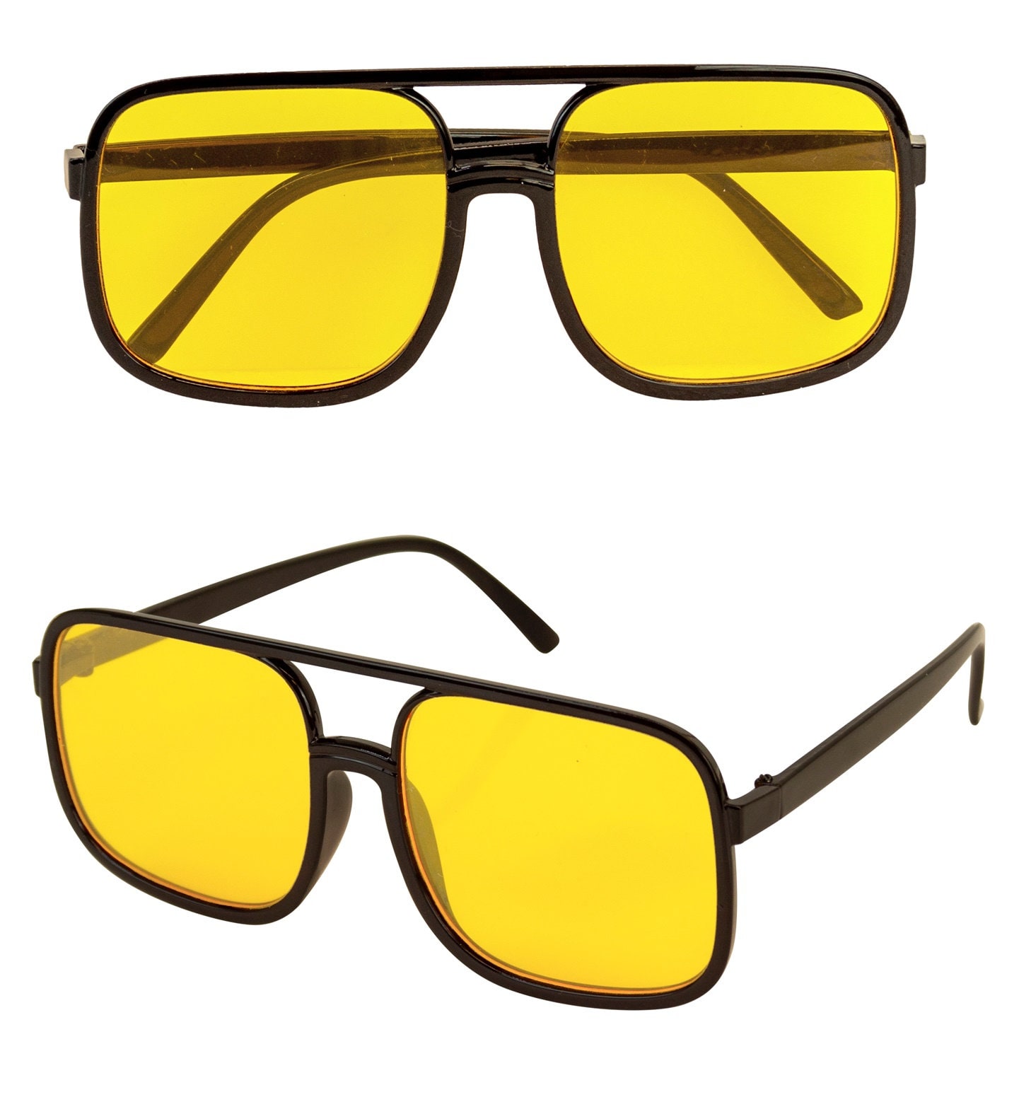 80s Hiphop Zonnebril Geel Dames Mannen