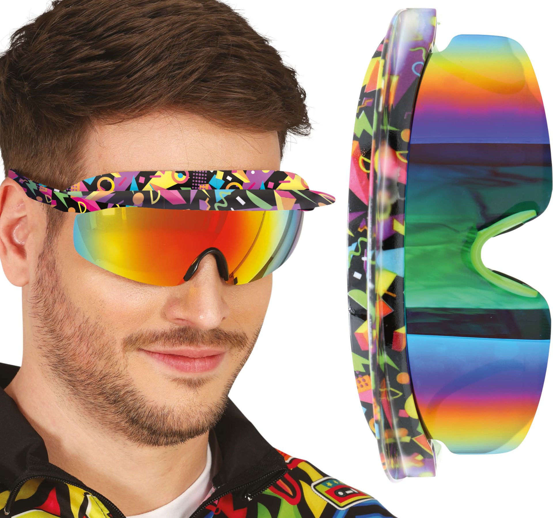 80's Meerkleurige Foute Skibril