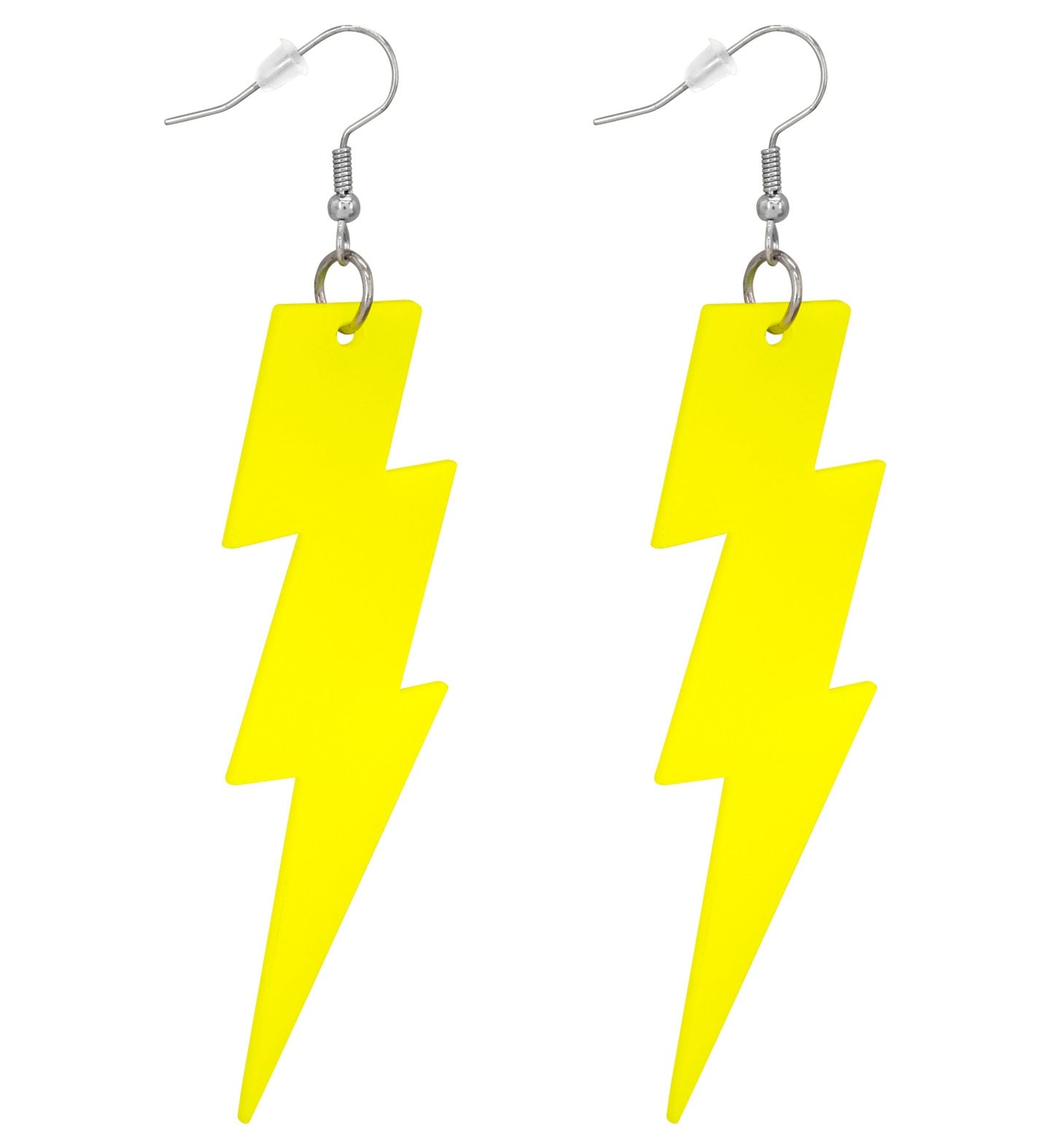 80s Neon Gele Bliksem Oorbellen Vrouwen