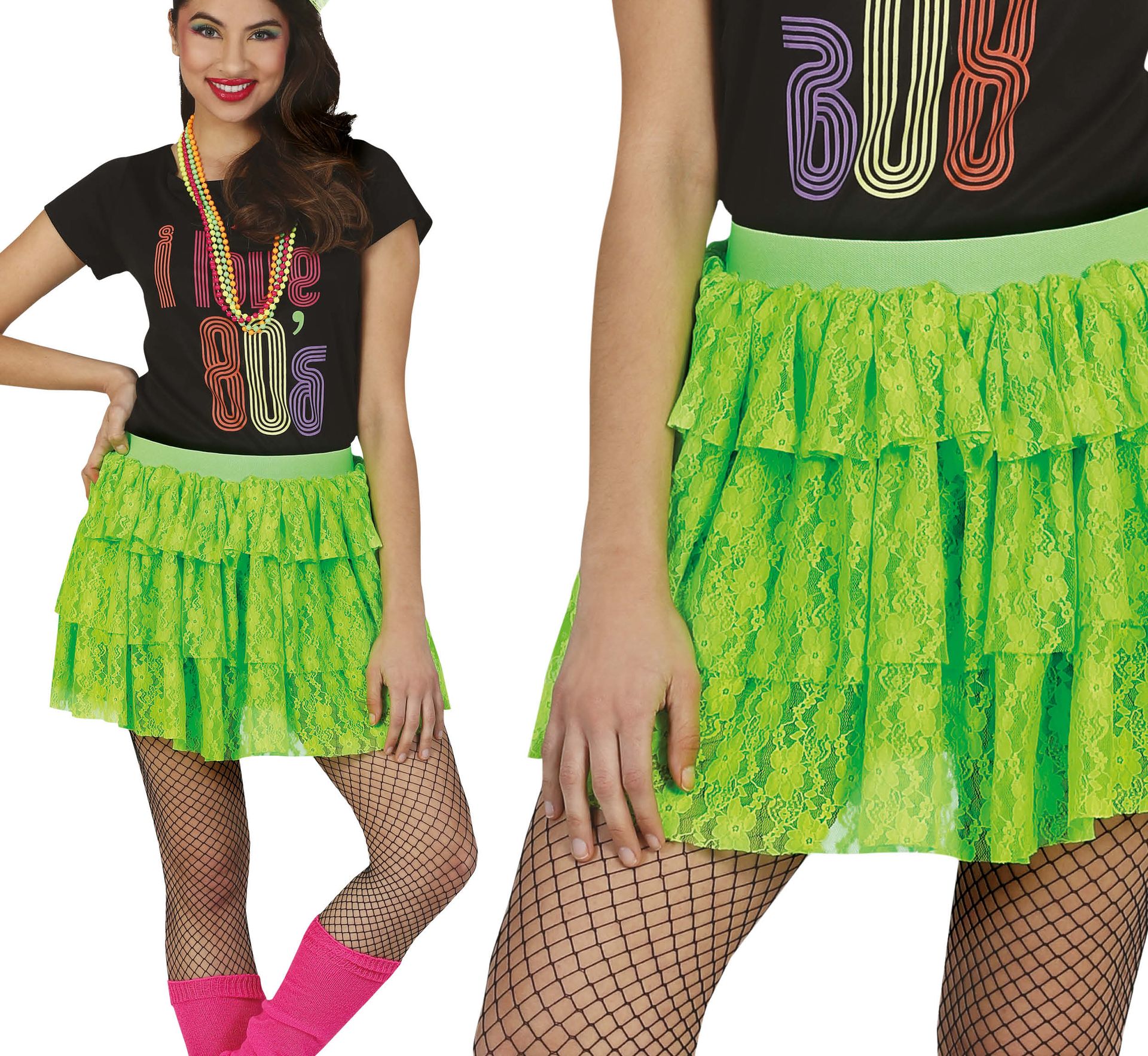 80's Neon Groen Rokje