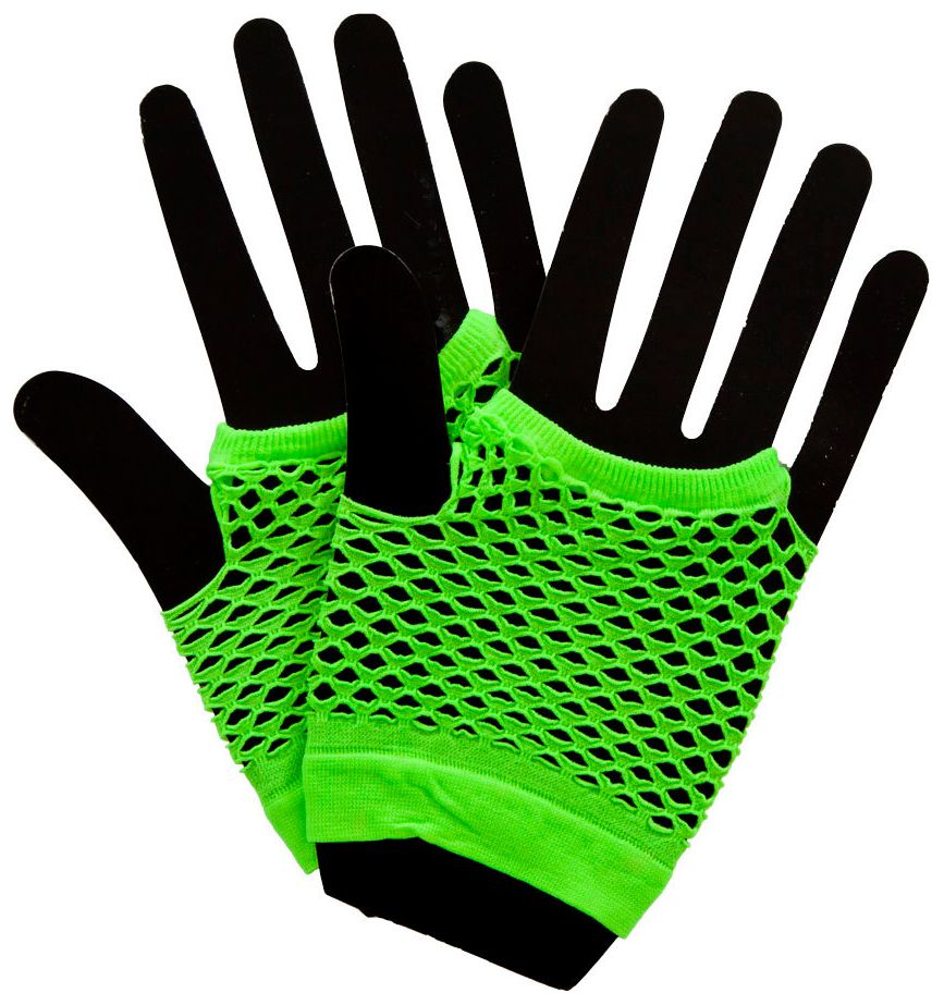 80s visnet handschoenen groen