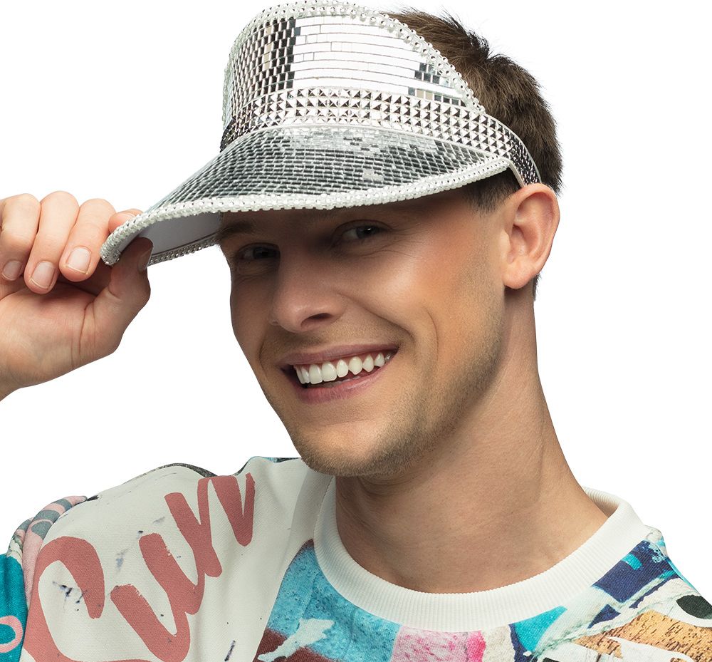 80's Zilveren Diamantjes Zonneklep