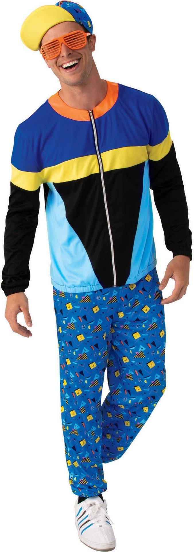 90s Fout Trainingspak Verkleedkleding Blauw Heren