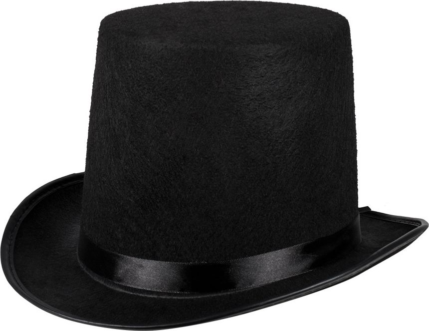 Abraham Lincoln hoge hoed zwart