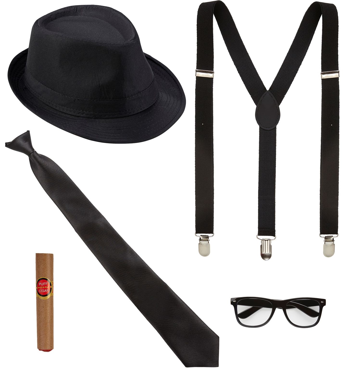 Accessoire set blues brothers zwart