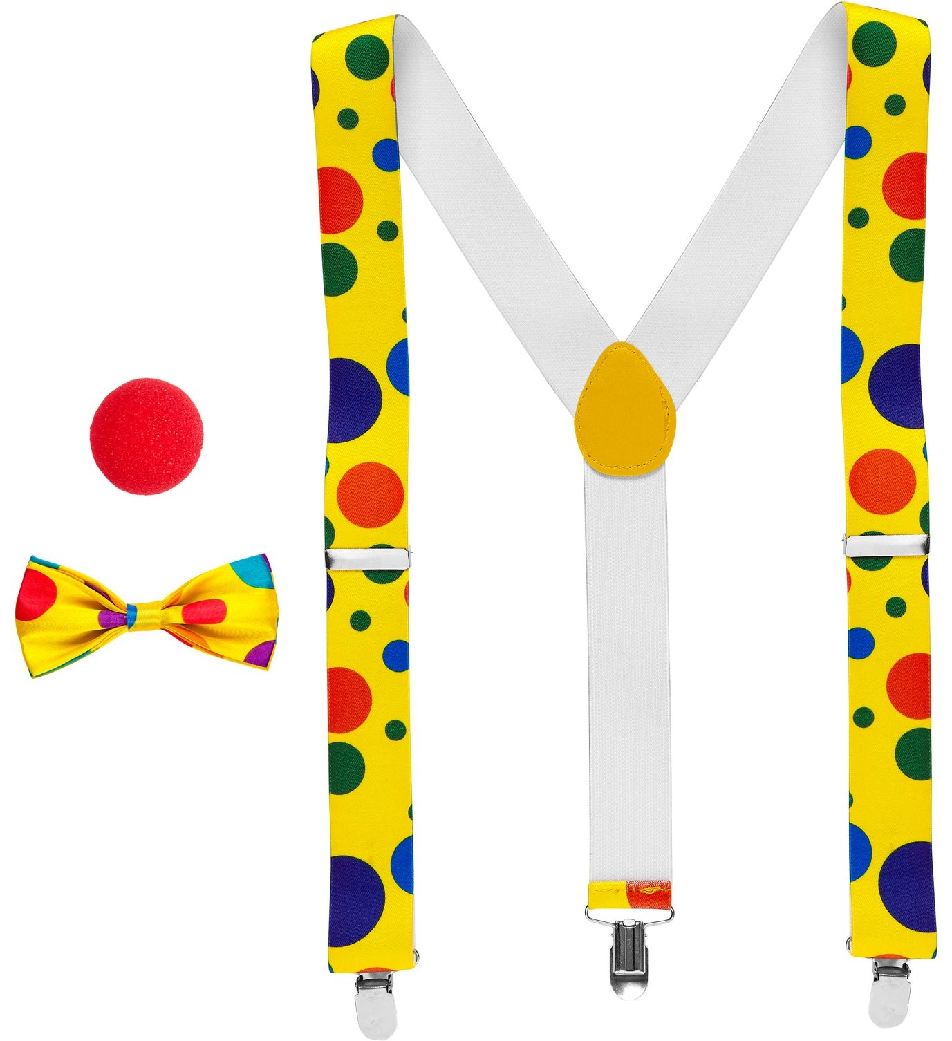 accessoire set gele clown met stippen