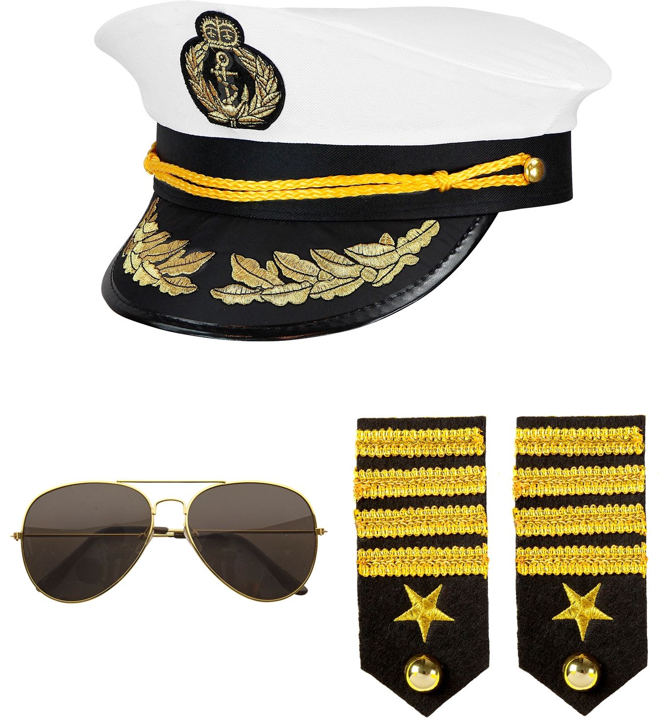 Accessoire set marine kapitein