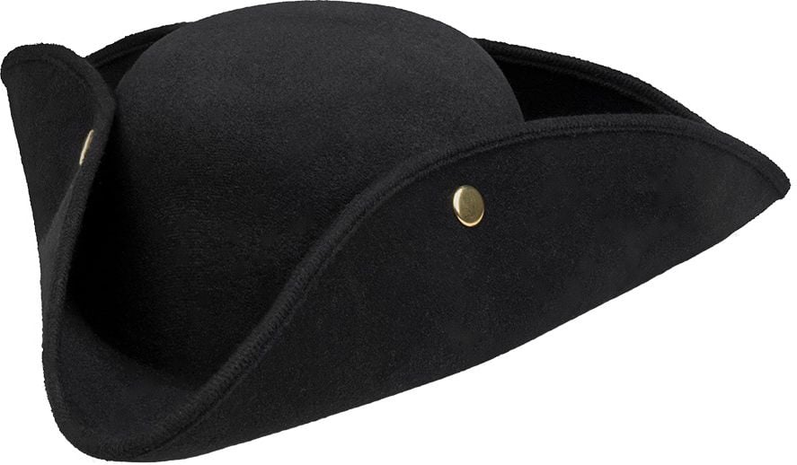 Admiraal tricorn hoed zwart