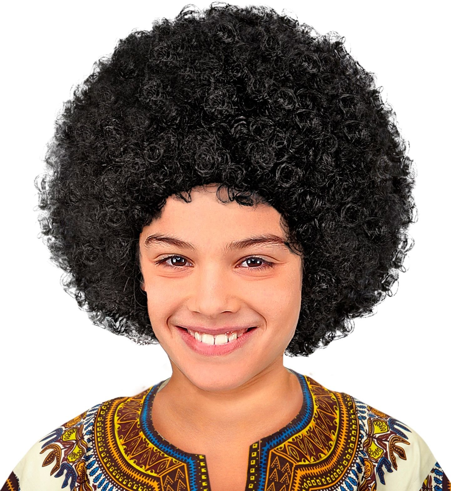 Afro kinder pruik zwart