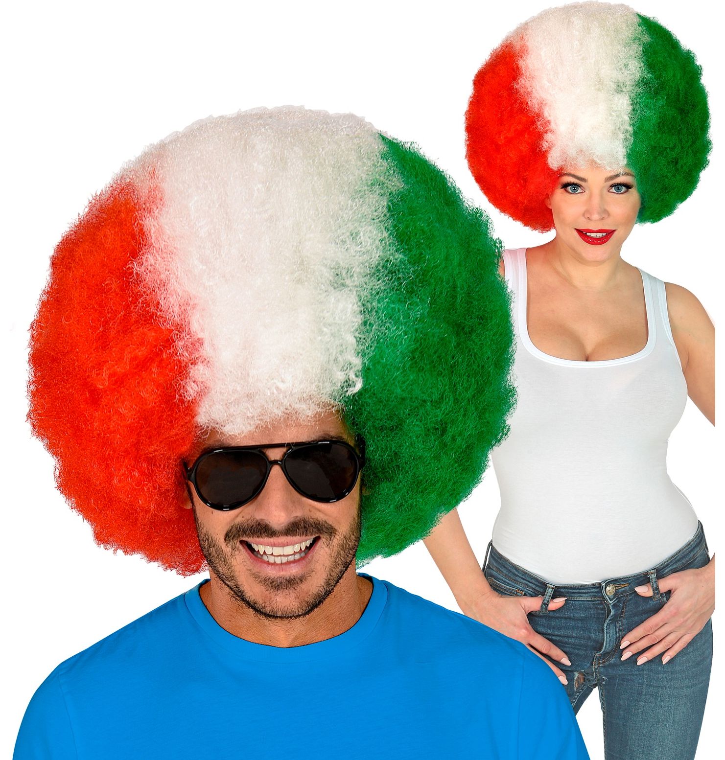 Afro pruik Italiaanse supporter