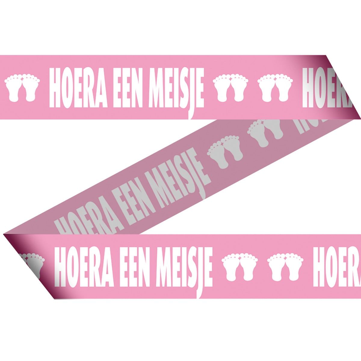 Afzetlint geboorte meisje roze