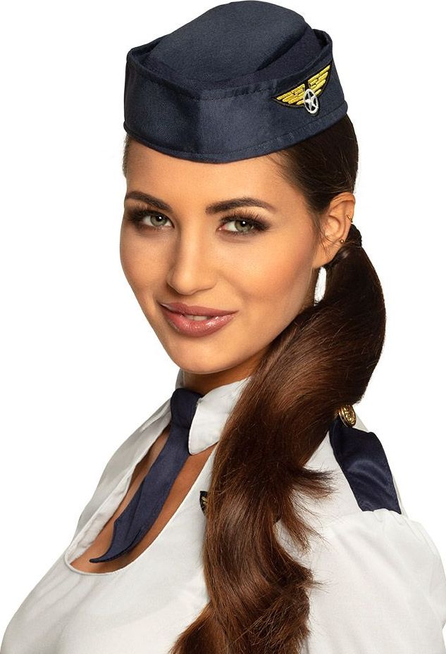 Airforce stewardess pet blauw