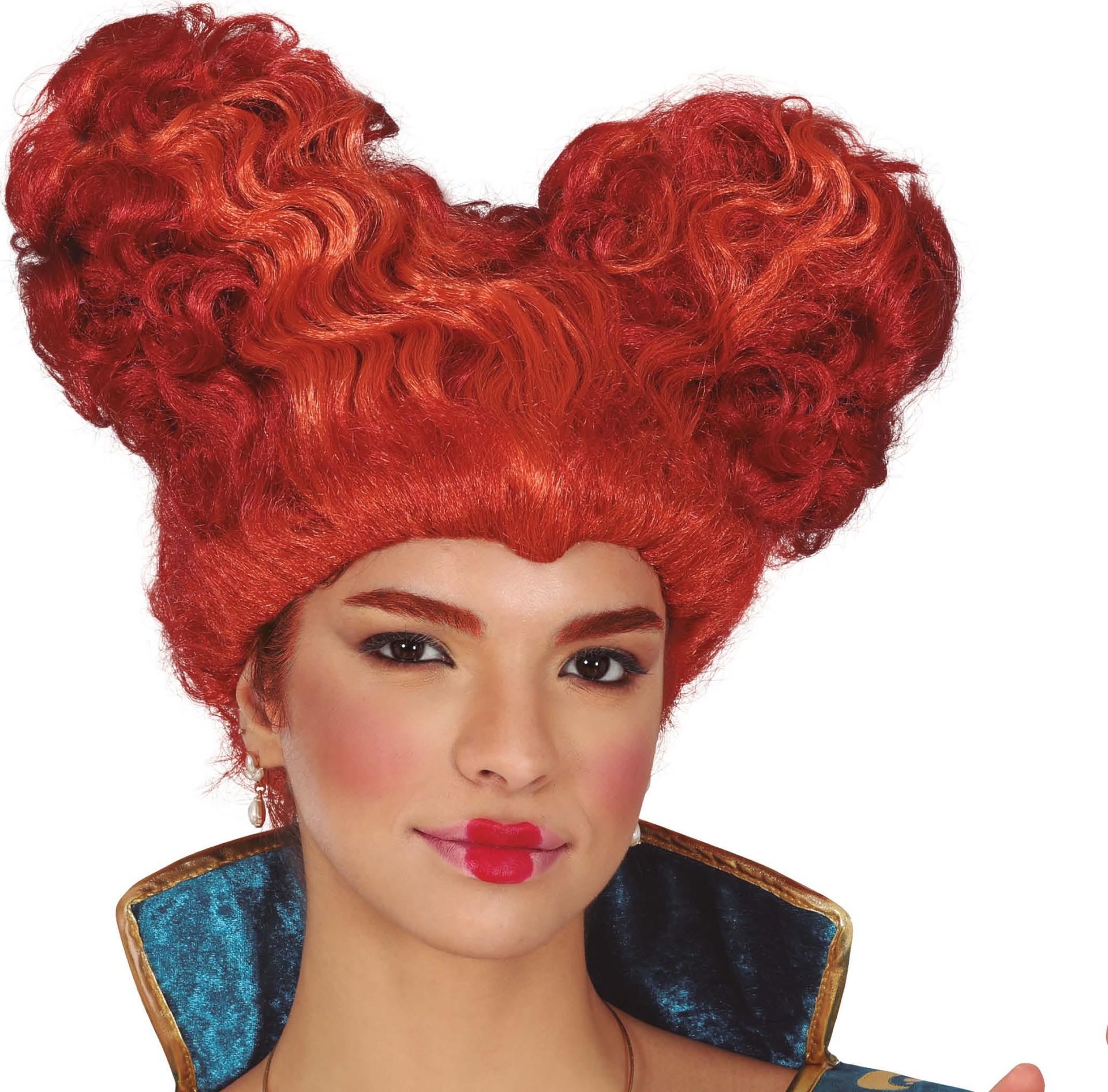 Alice in wonderland rode koningin pruik