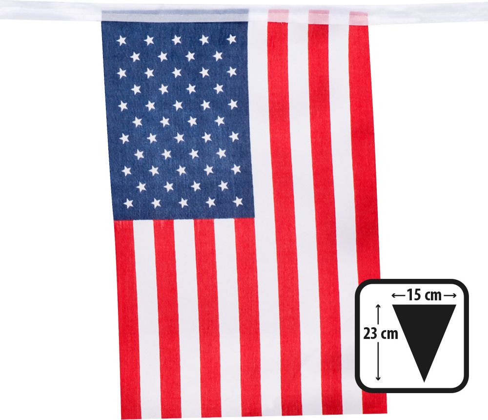 Amerikaans thema vlaggetjes rechthoekig