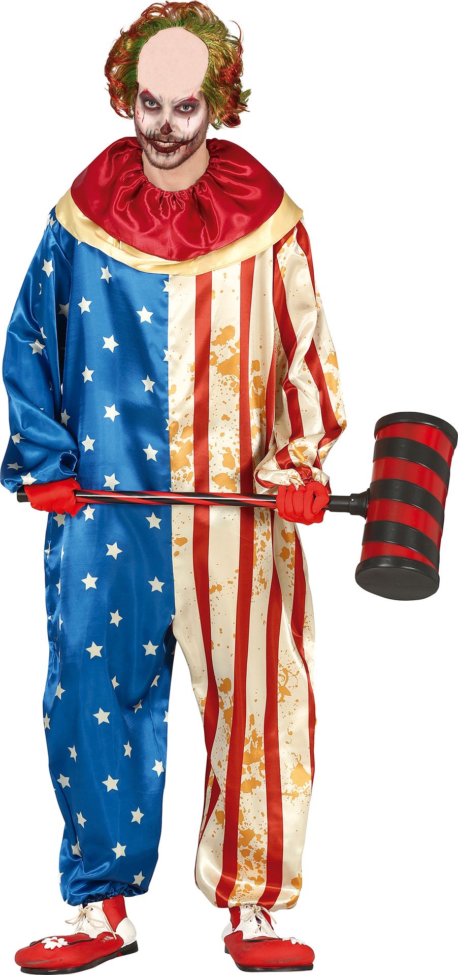 Amerikaanse patriot clown heren