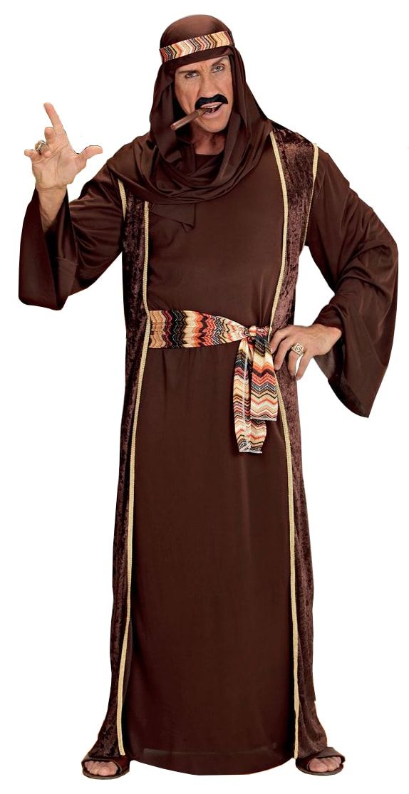 Arabische oliesjeik bruine outfit heren