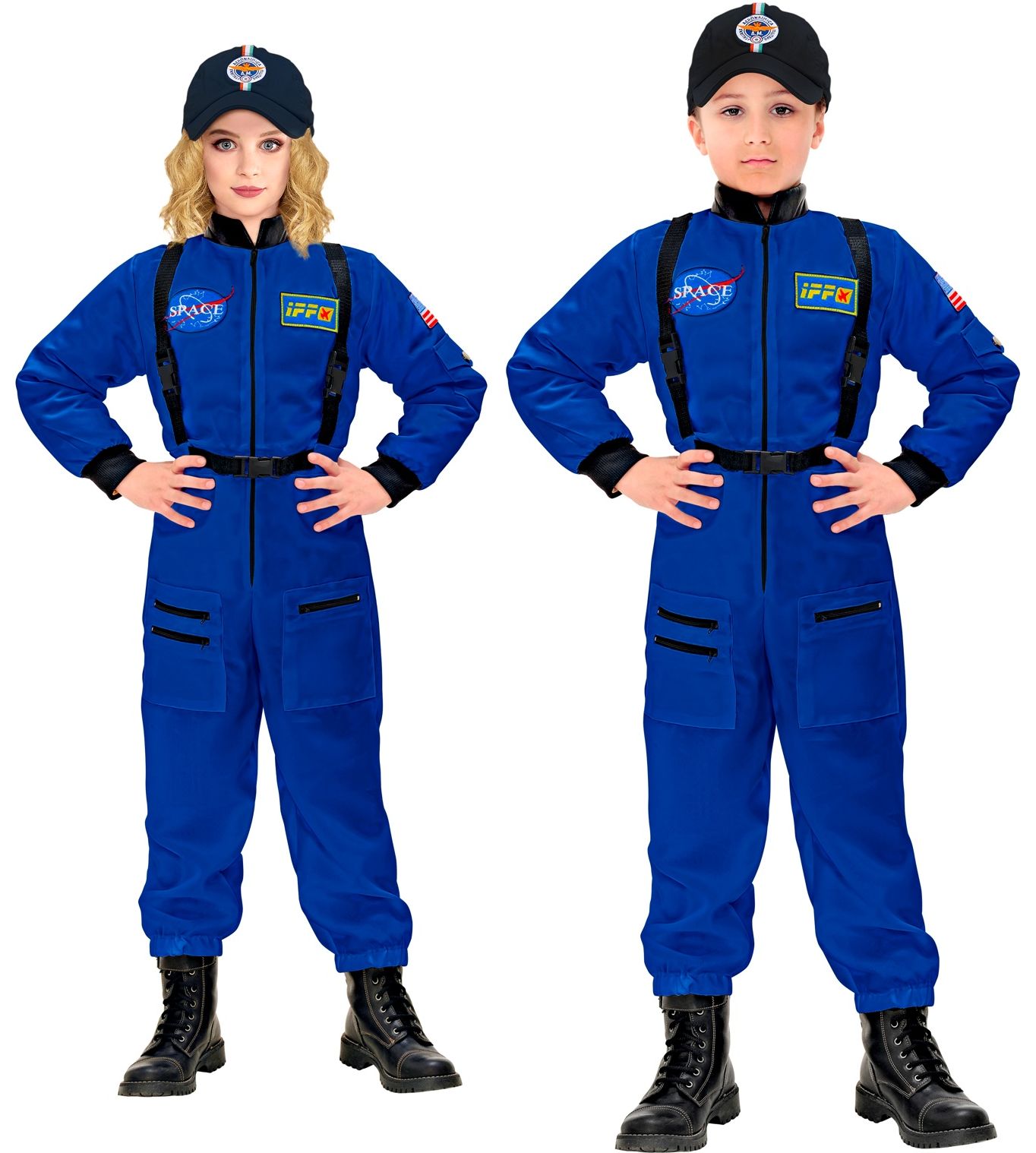 Astronaut blauwe overall kind