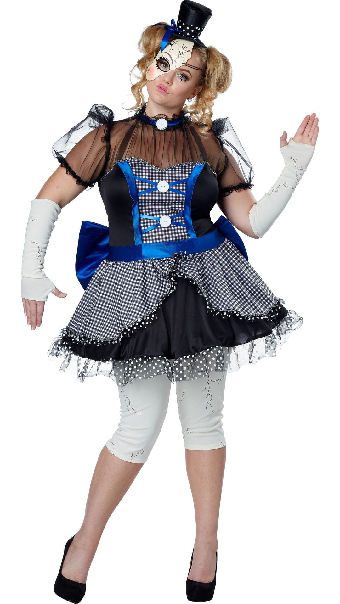 Baby Doll jurkje zwart plus size