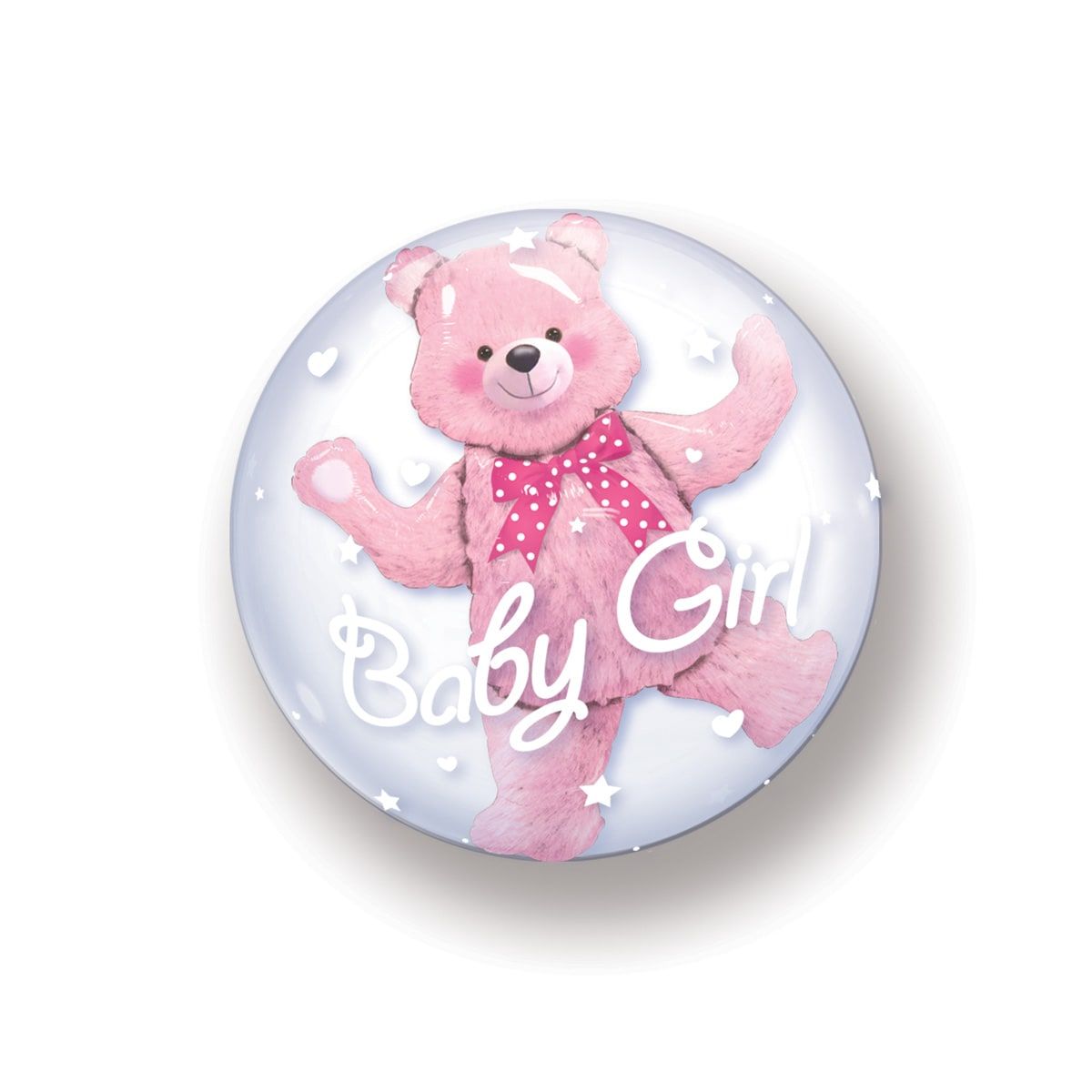 Baby Girl knuffelbeer bubbles ballon 61 cm