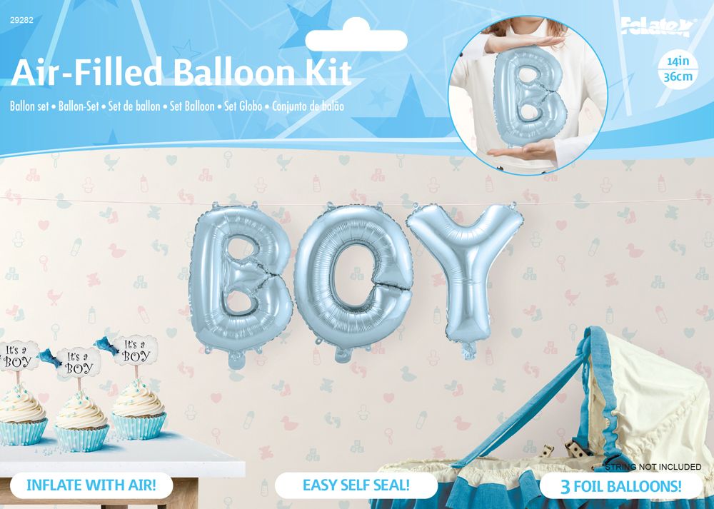 Babyshower boy set folieballonnen