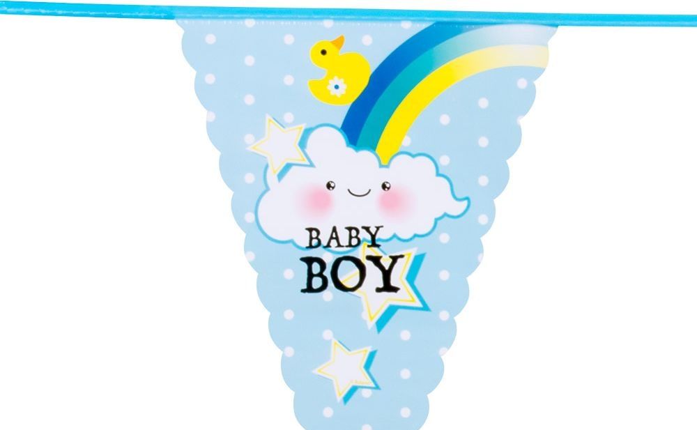 Babyshower jongen vlaggenlijn