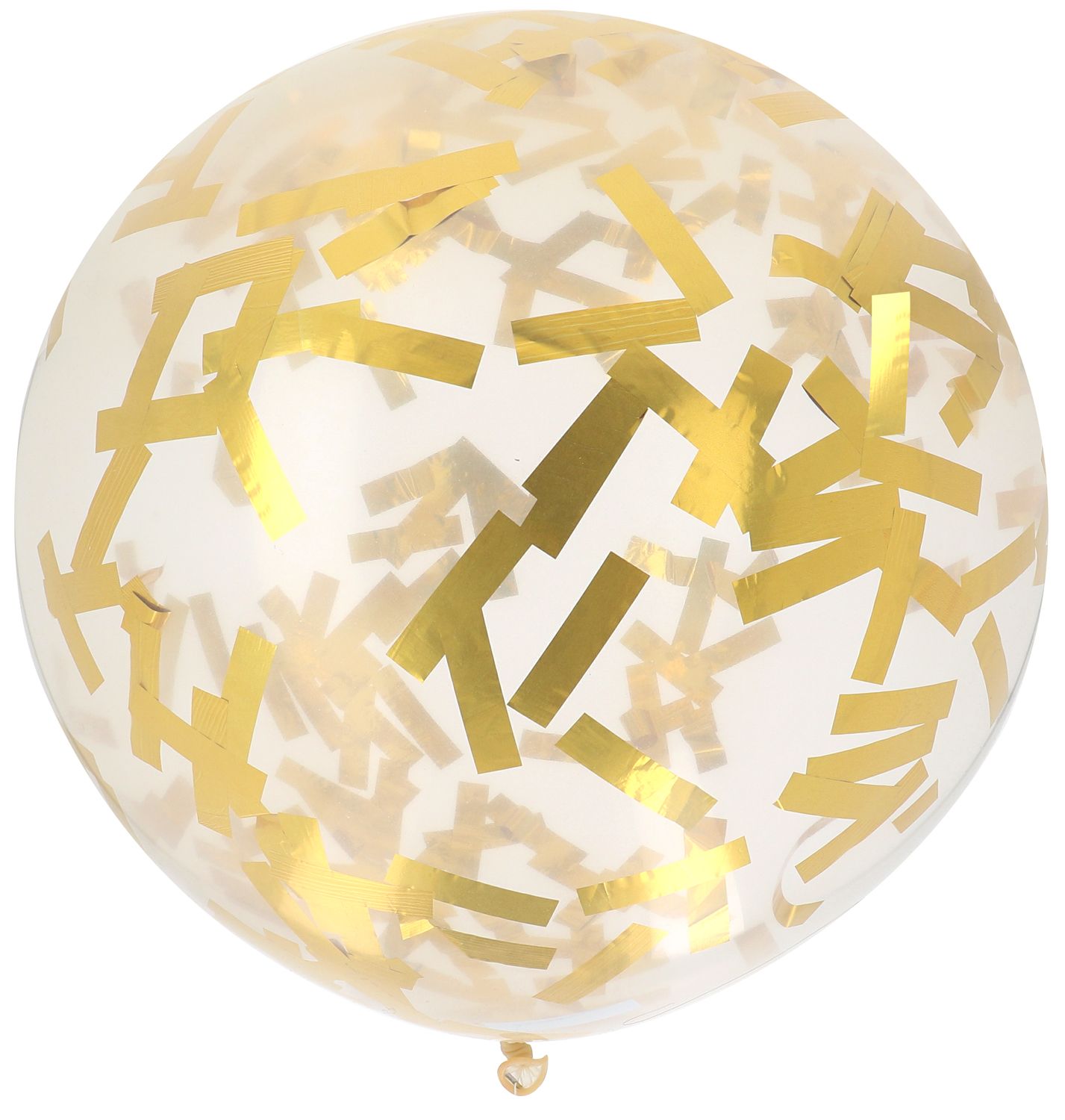 Ballon XL met confetti goud