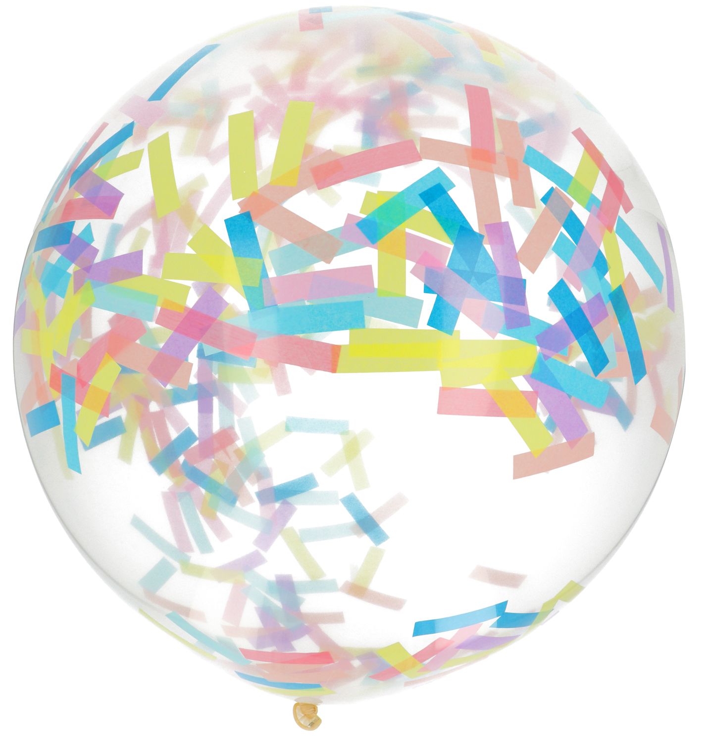 Ballon XL met confetti pastel