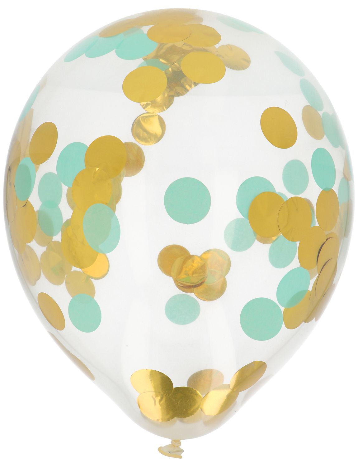 Ballonnen met confetti goud mint