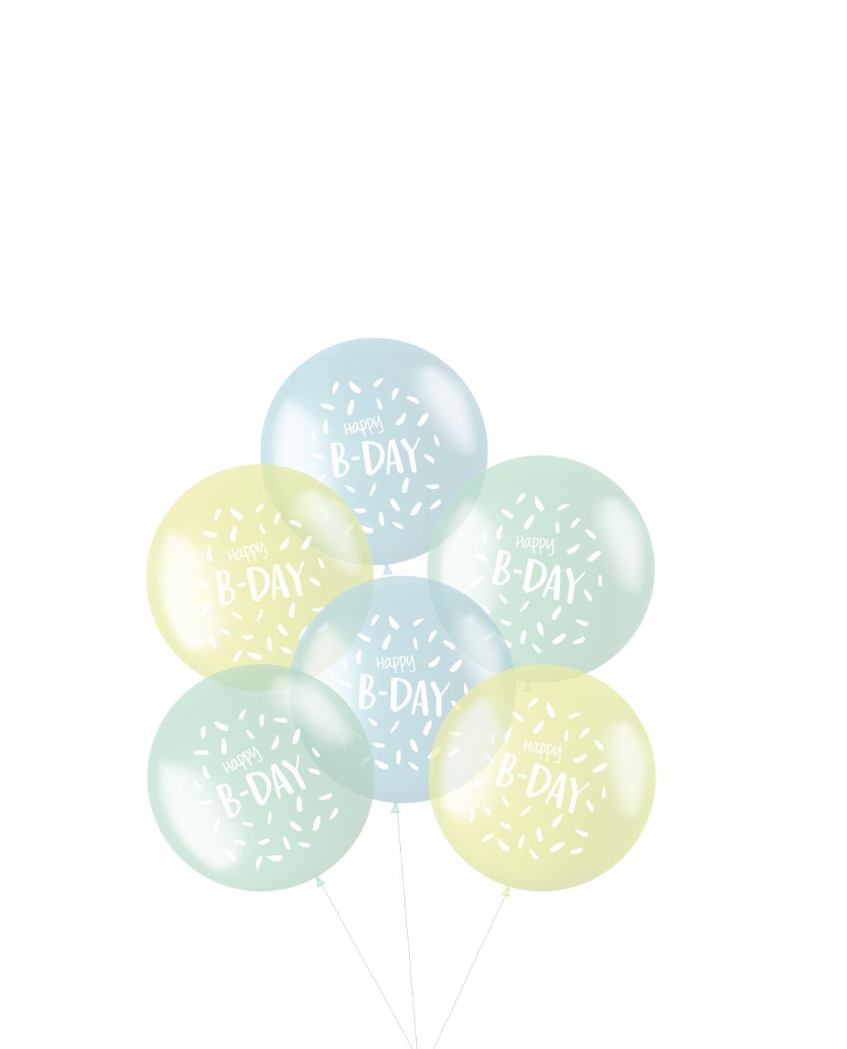 Ballonnen XL B-Day pastel blauw