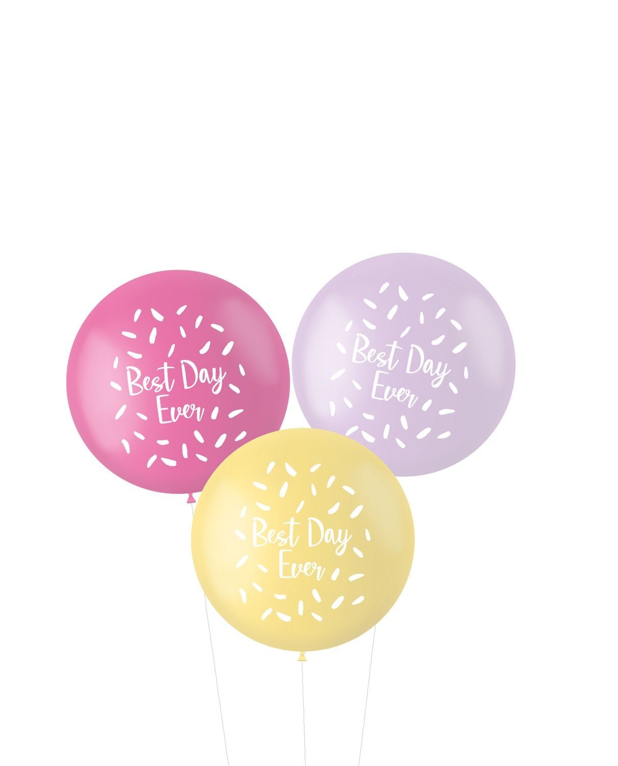 Ballonnen XL best Day ever pastel