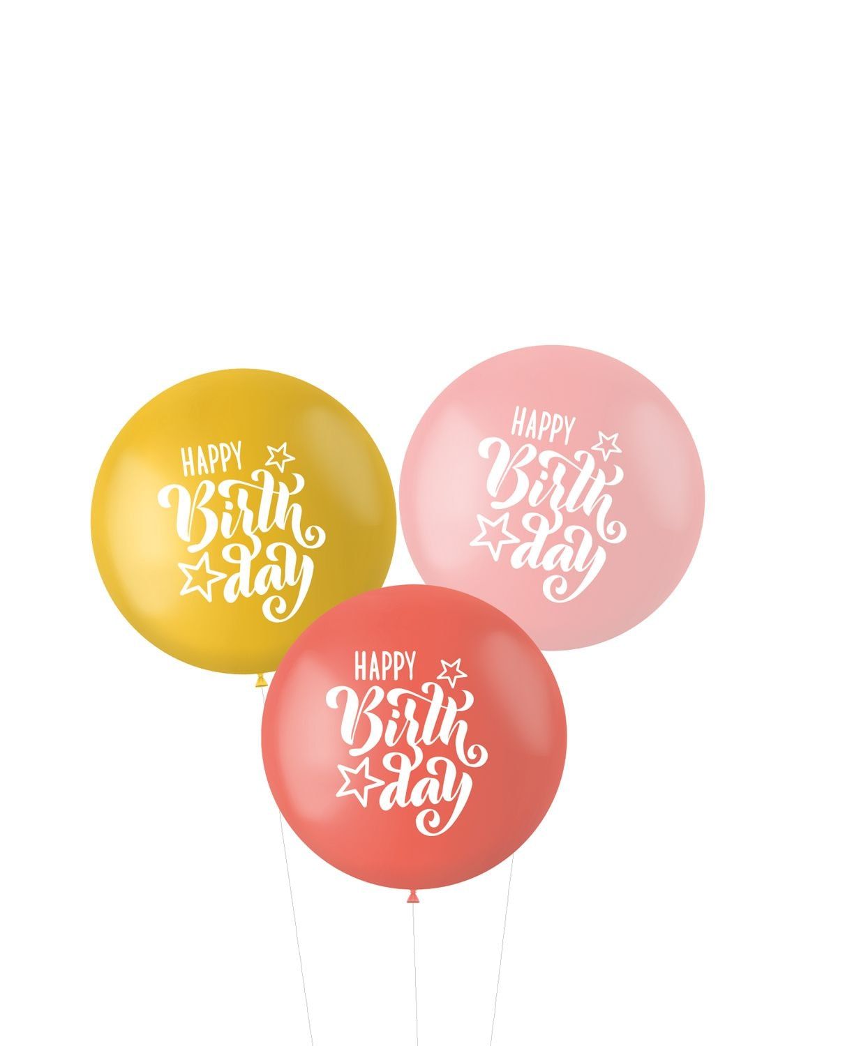 Ballonnen XL happy Birthday roze rood