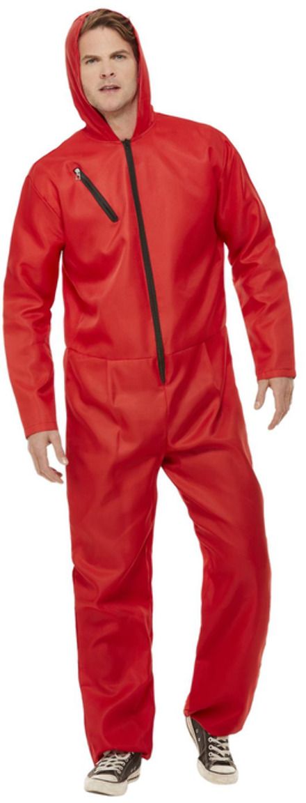 Bankoverval rood outfit
