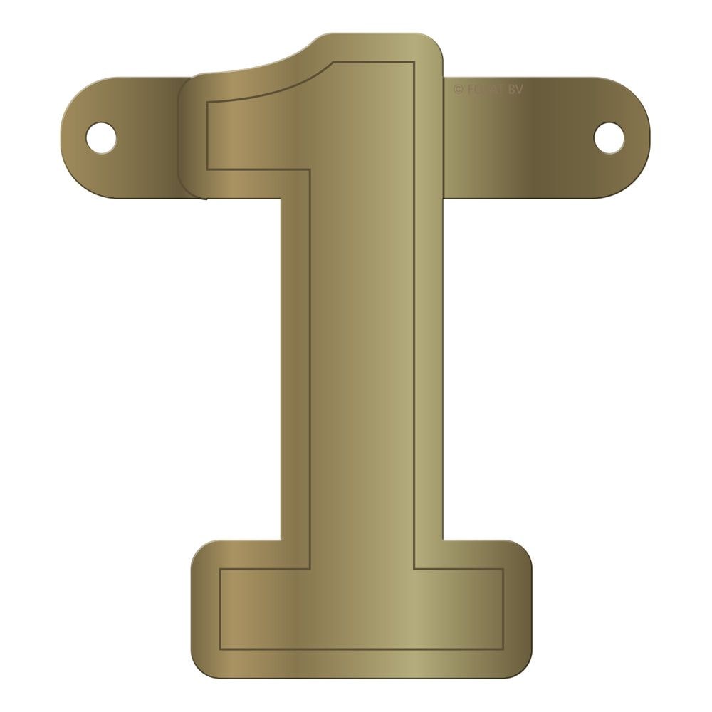 Banner cijfer 1 metallic goud
